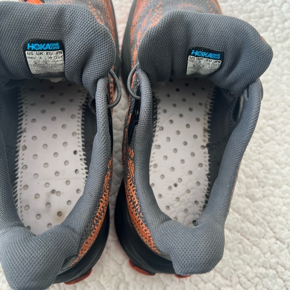 Hoka Athletic Shoes - Orange and Gray - Picture 10 of 16
